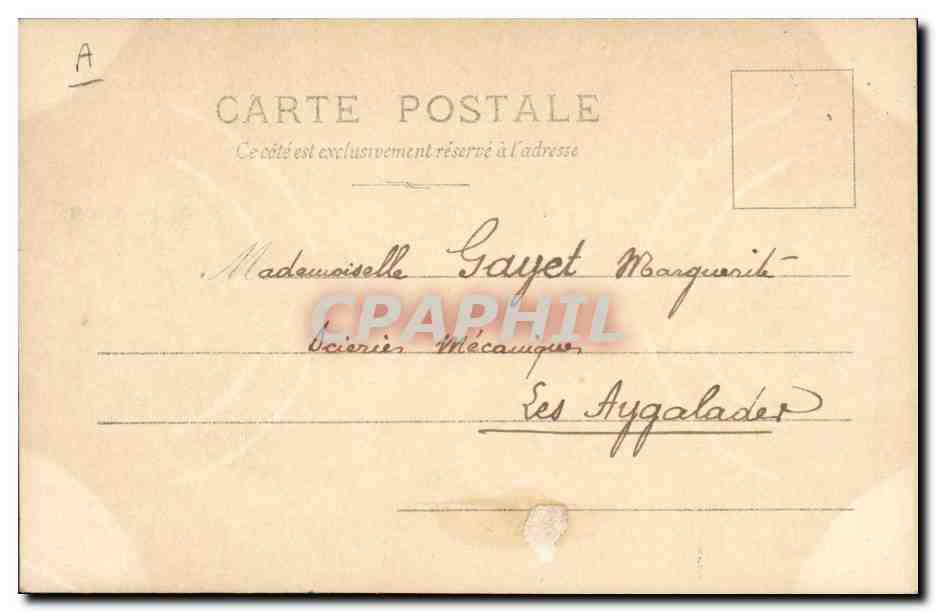 Jeune femme en fleurs — portrait Art Nouveau — éditeur Rustlinger, Paris, série 811/1 — Verso