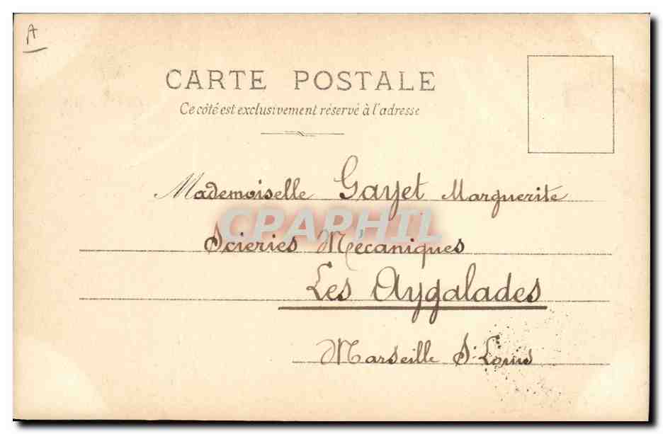 Marthe Regnier — retrato con gato negro — editor París, n° 811/3 — Reverso