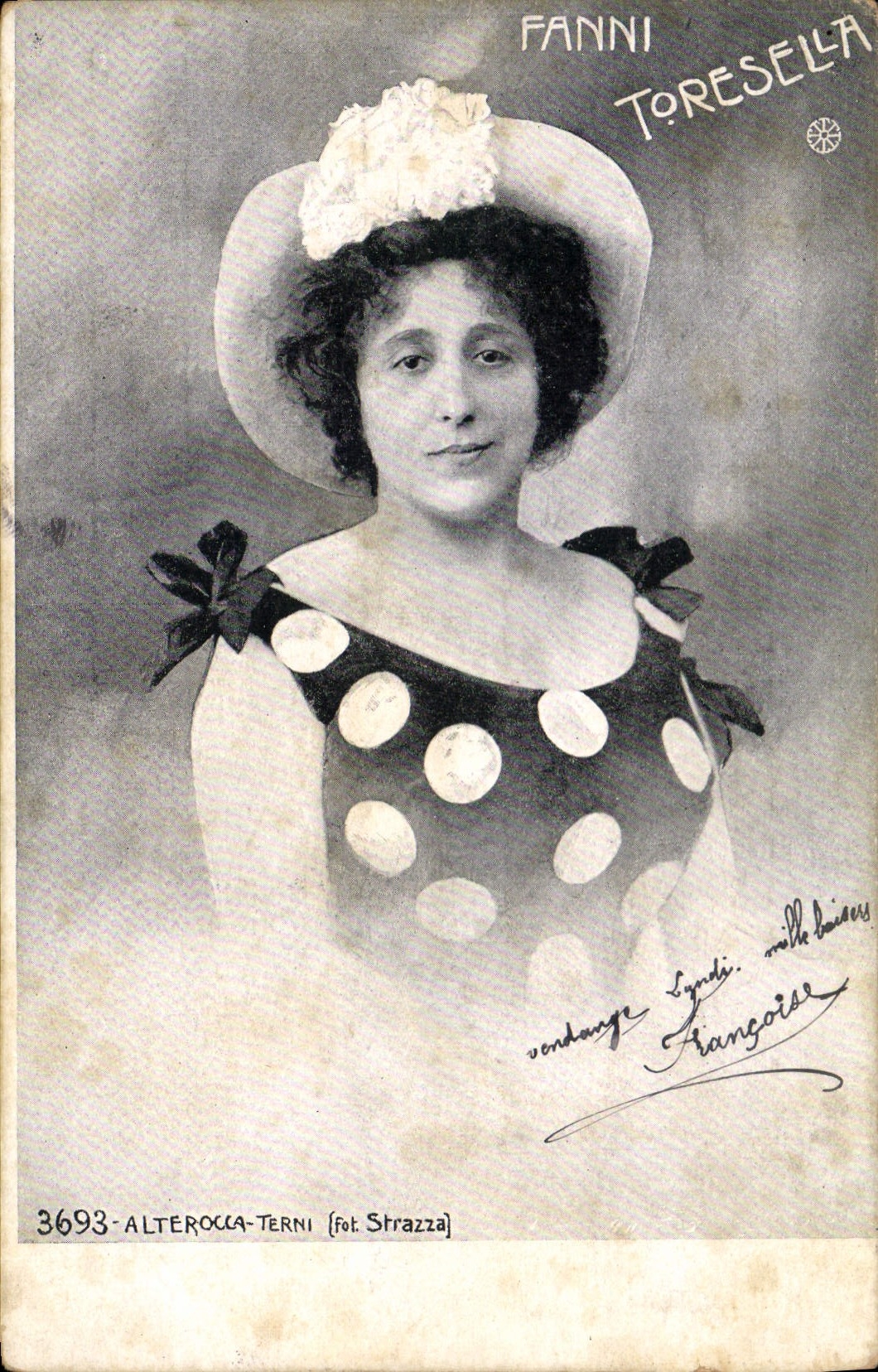 Fanni Toreseella — Portrait de la chanteuse — Alterocca-Terni (Fot. Strazza) n°3693
