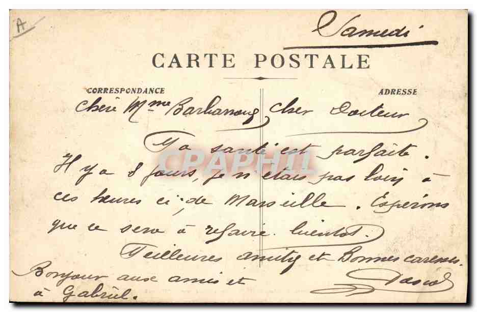 CPA Theatre antique d'Orange Iphigenie — Verso