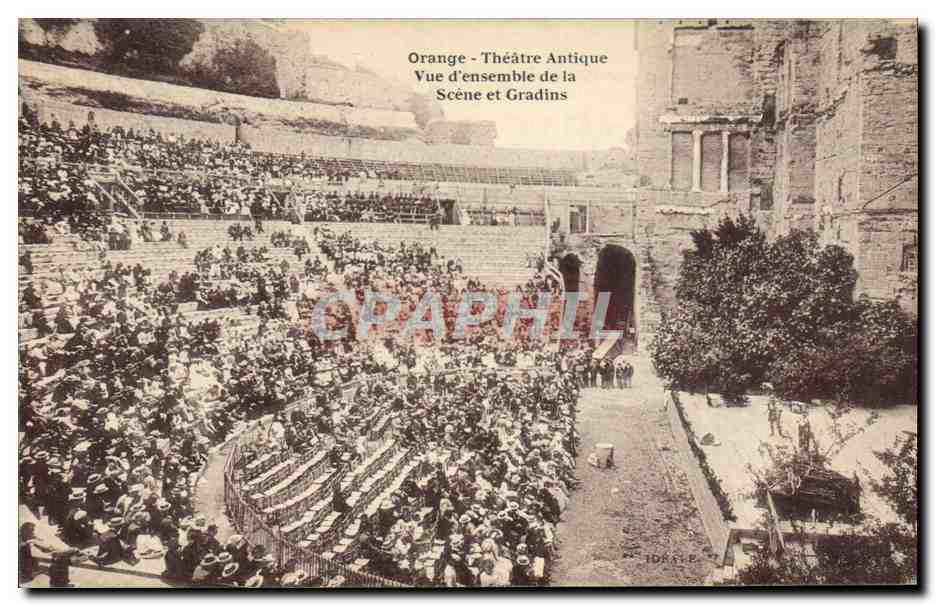 CPA Theatre antique d'Orange Vue d'ensemble de la scene et gradins