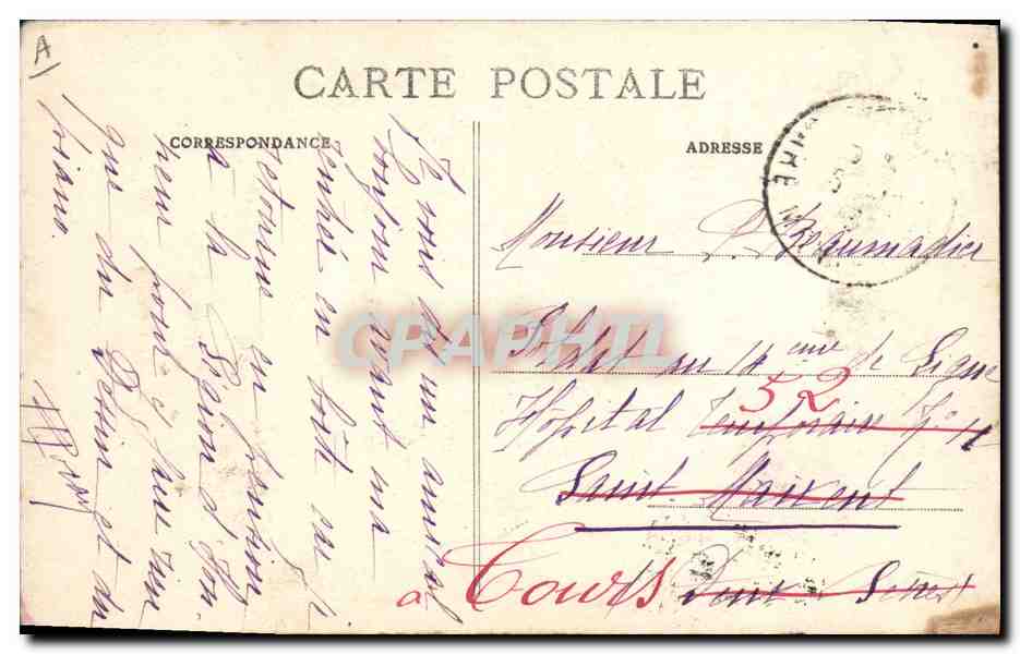 CPA Folklore Environs de Parthenay Coiffure Niortaise dite La Grisette — Verso