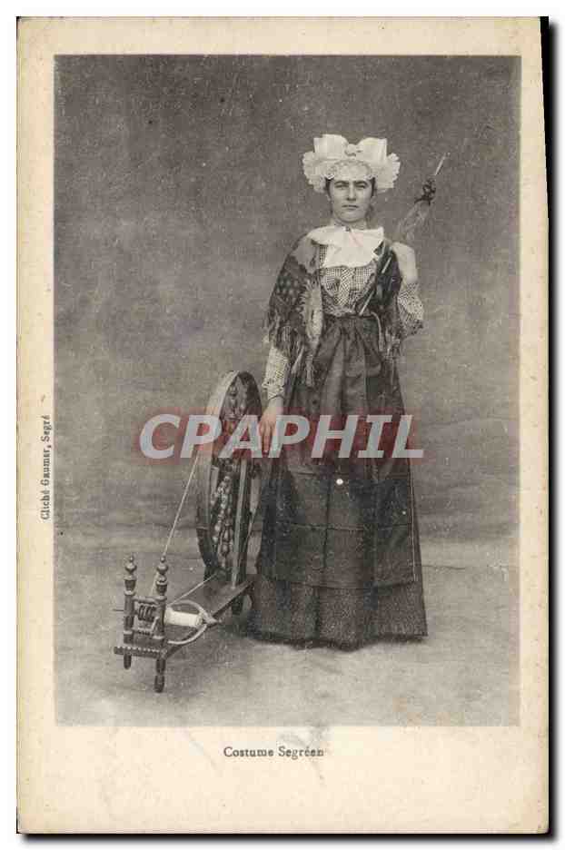 CPA Folklore Costume Segreen