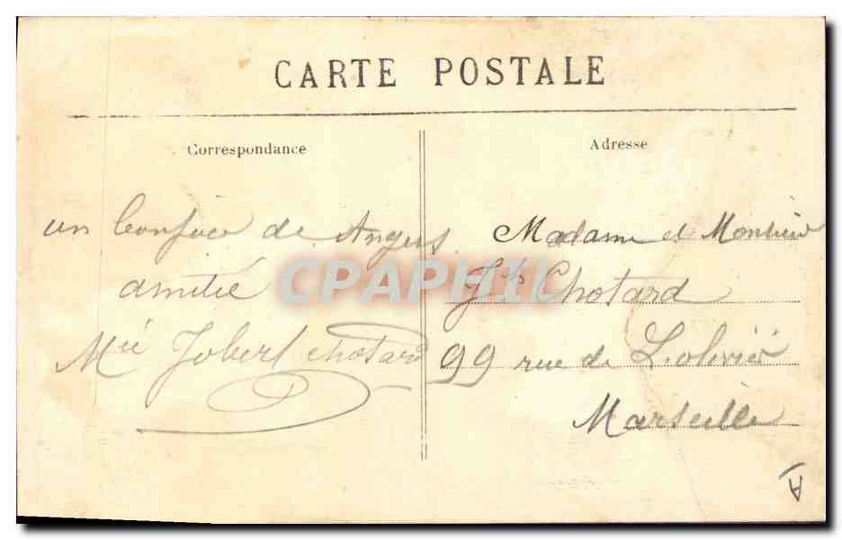 CPA Folklore Angers La coiffe et le costume des Ponts de Ce — Verso