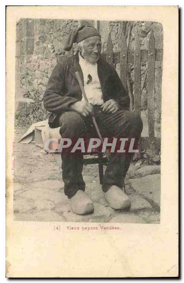 CPA Folklore Vieux paysan Vendeen