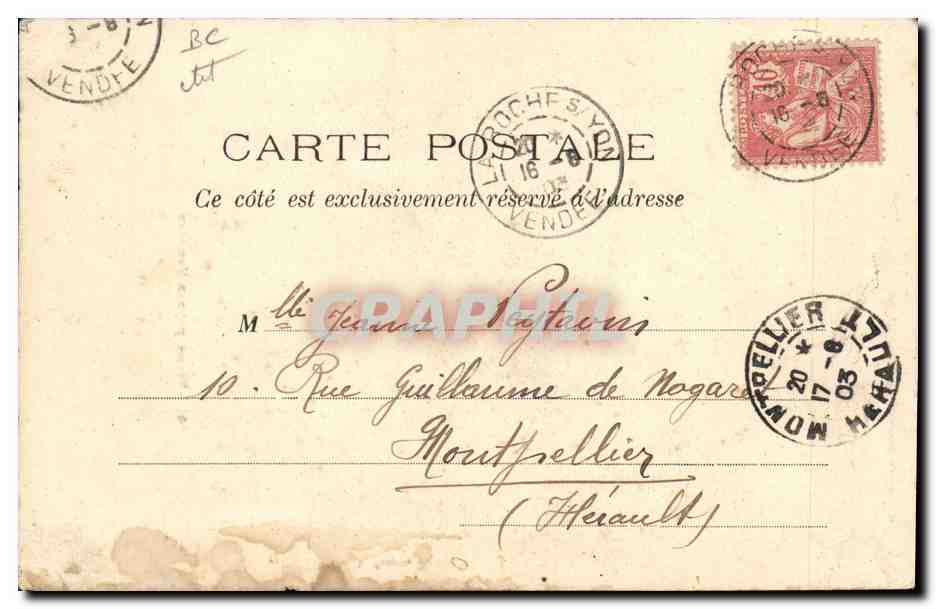 CPA Folklore Vieux paysan Vendeen — Verso