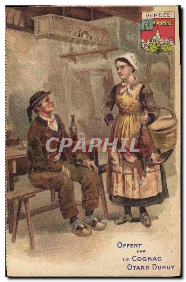 CPA Folklore Cognac Otard Dupuy Vendee Femme