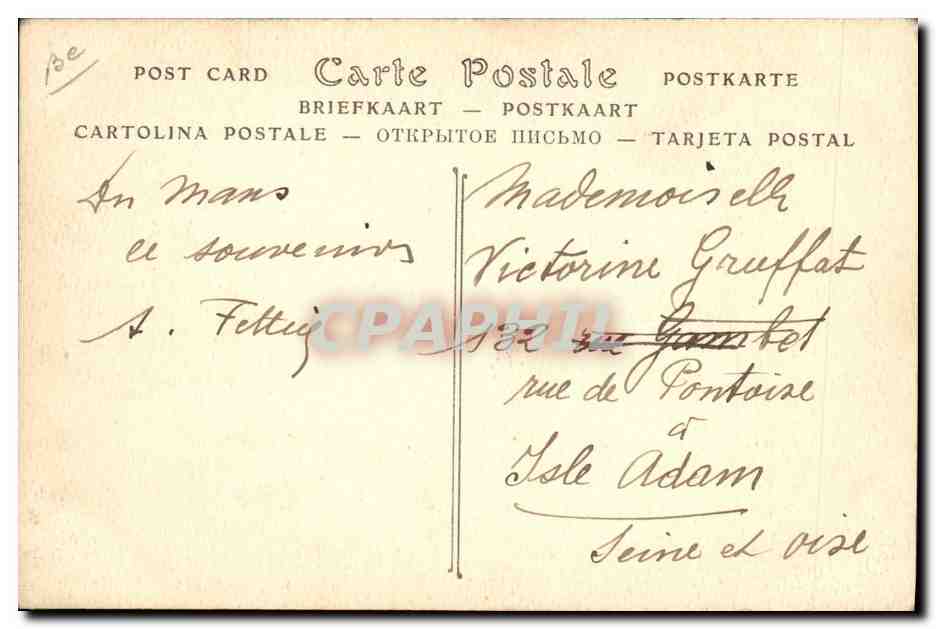 CPA Folklore Sarthoises Femmes — Verso