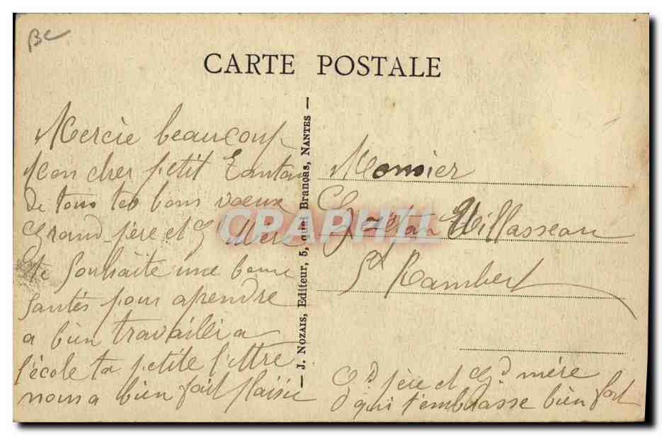 CPA Folklore Au pays de Challans La Yole  — Verso
