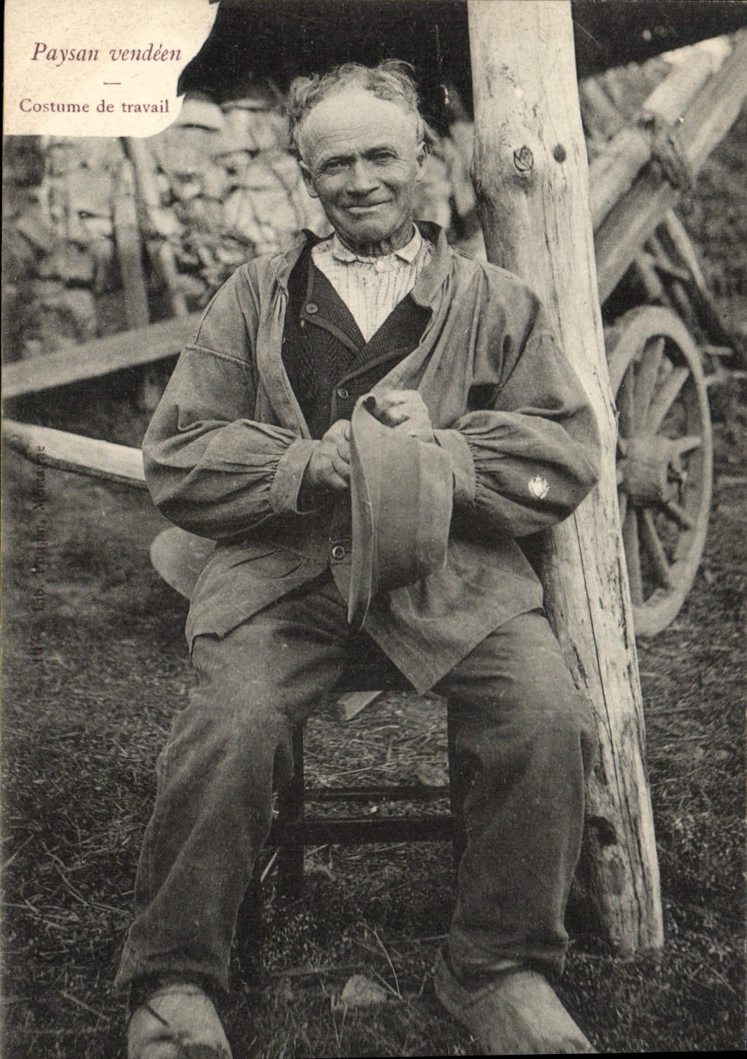 Paysan vendéen — Costume de travail — Éditeur : M. P. Monjan, Montagne