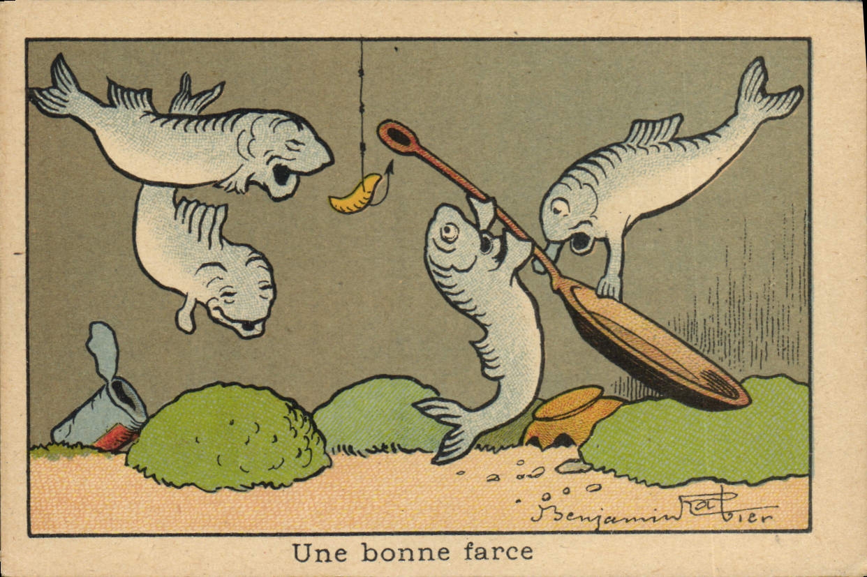 Image Benjamin Rabier Une bonne farce Poisson