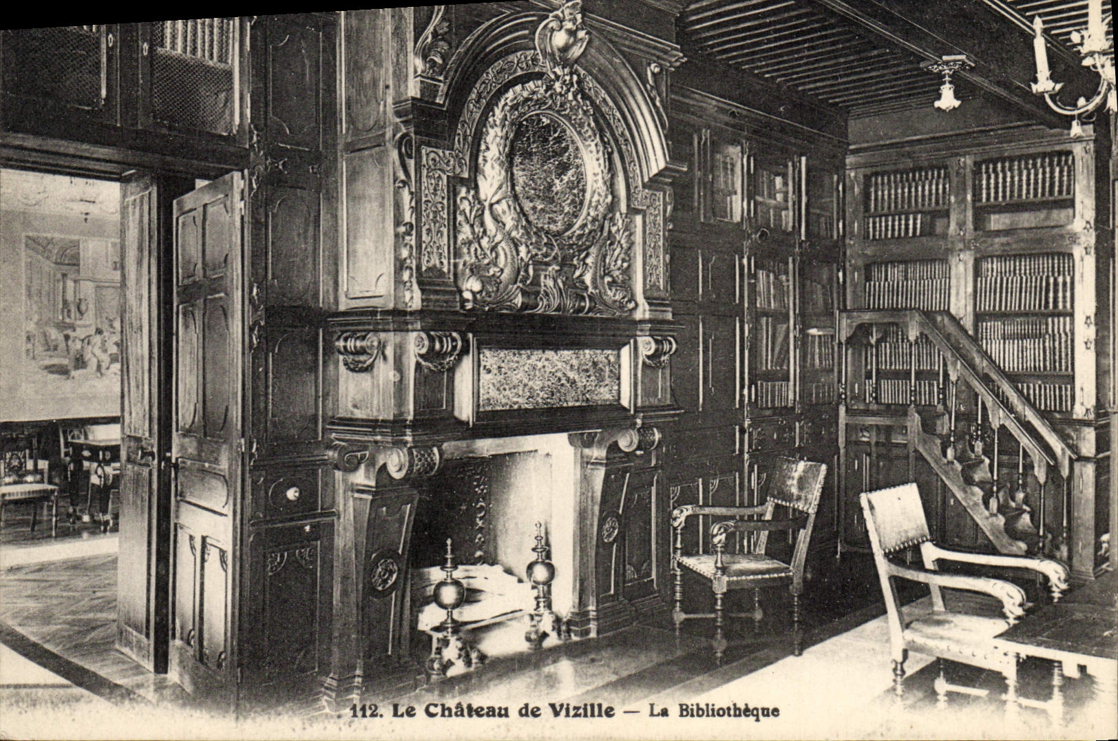 CPA Bibliotheque Chateau de Vizille 