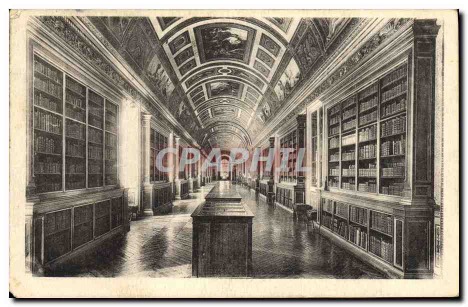 CPA Bibliotheque Chateau de Fontainebleau Galerie de Diane 