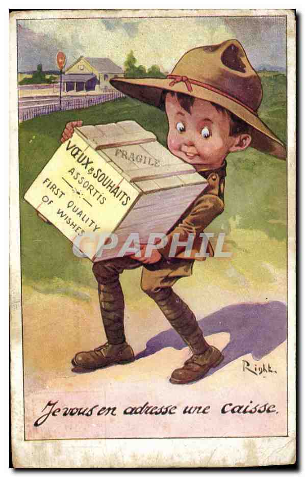 CPA Fantaisie Illustrateur Right Militaria 