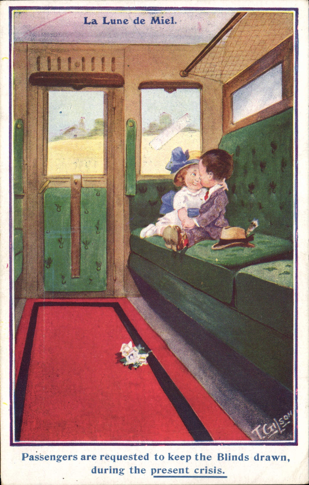 CPA Fantaisie Illustrateur Enfants La lune de miel 