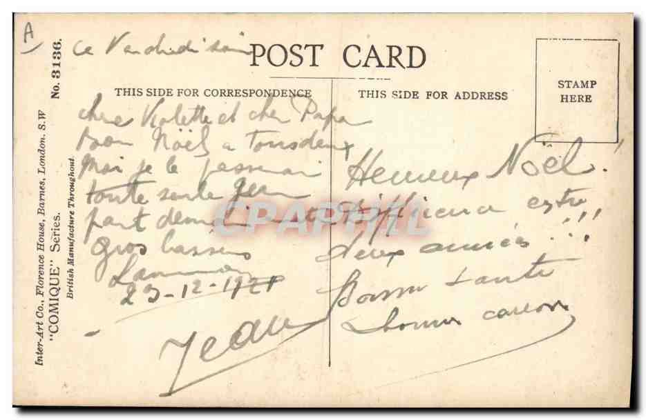 CPA Fantaisie Illustrateur Femme Lettre  — Verso