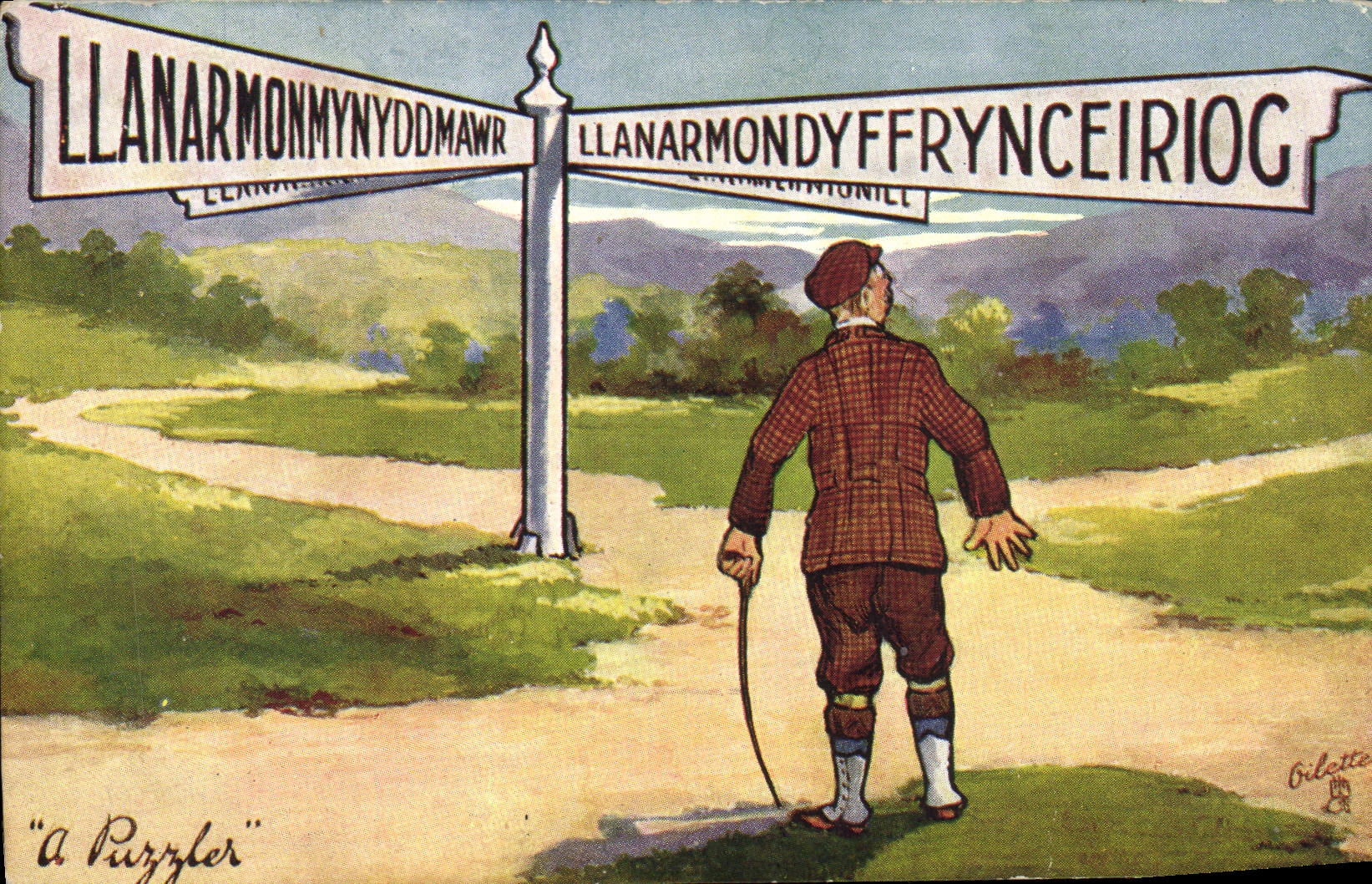 CPA Fantaisie Illustrateur Wales 