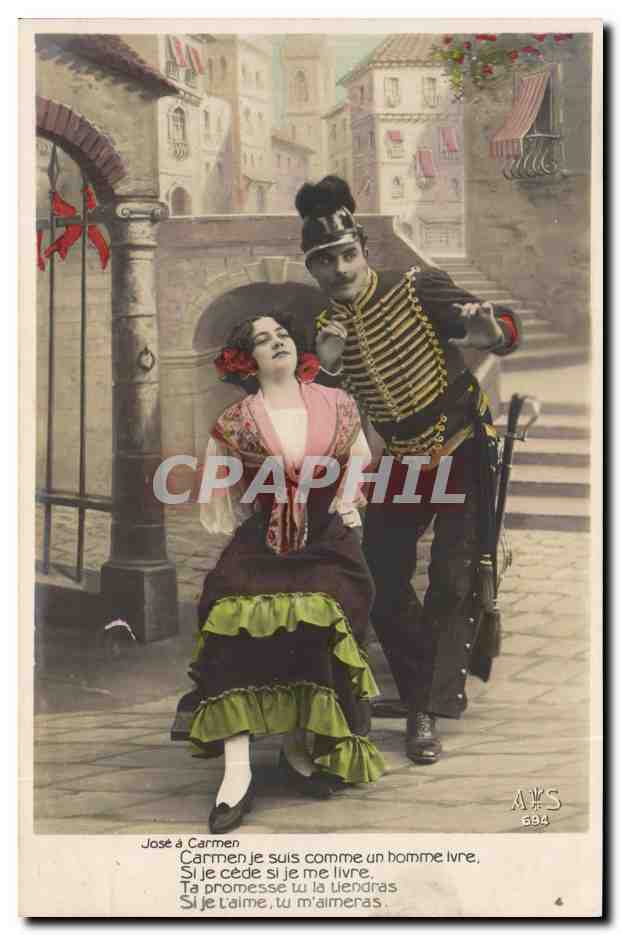 CPA Fantaisie Femme Jose a Carmen Bizet 