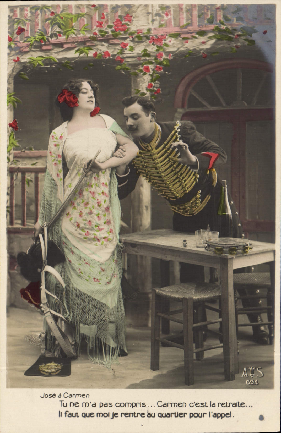 CPA Fantaisie Femme Jose a Carmen Bizet 