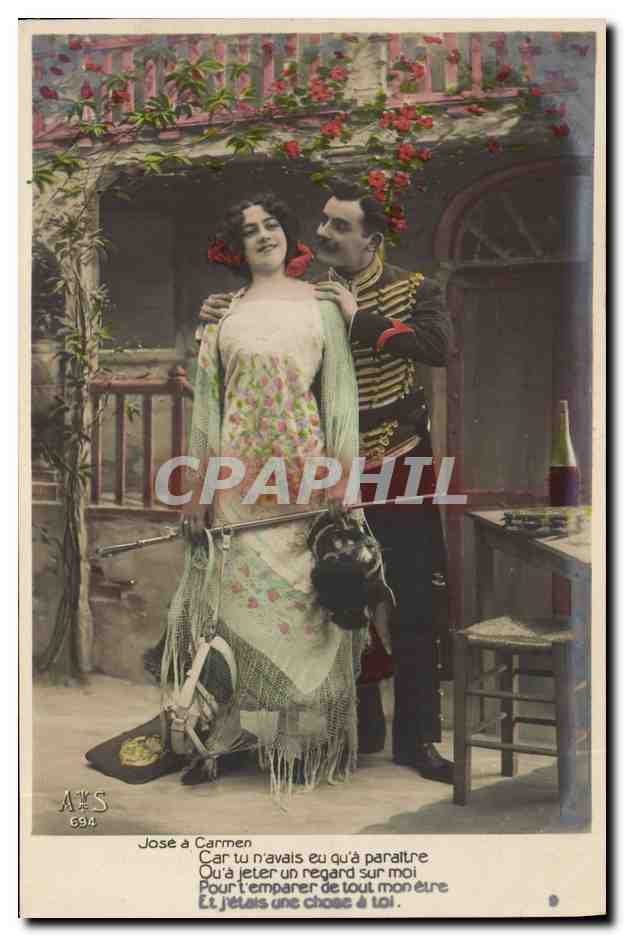 CPA Fantaisie Femme Jose a Carmen Bizet 