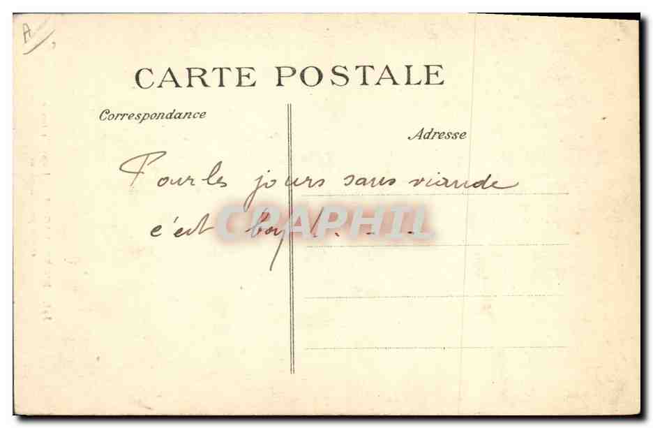 CPA Cochon Porc Bretagne Jeune Bretonne et son porte bonheur  — Back