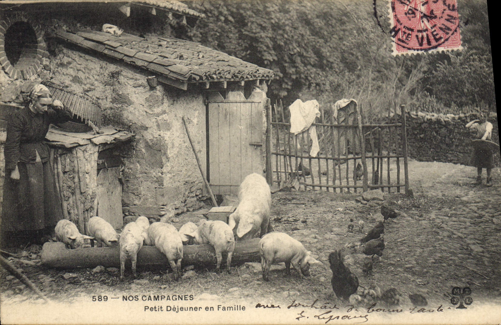 Nos Campagnes — Petit Déjeuner en Famille — E. Agnans, n° 589