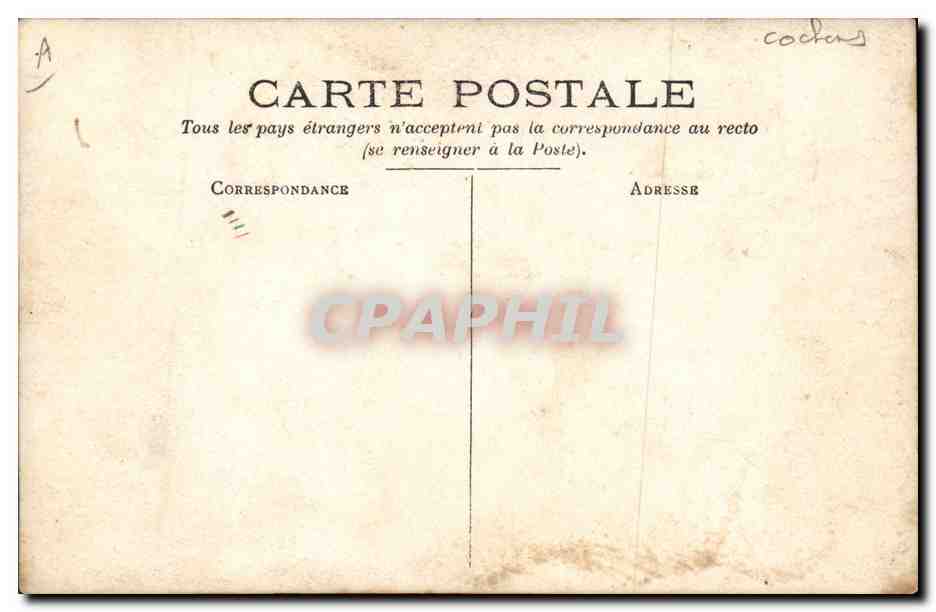 CARTE PHOTO Cochon Porc Chevre Paysans  — Back