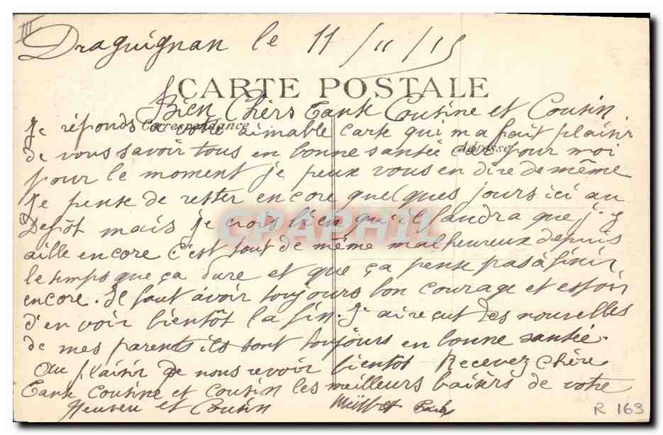 CPA Militaria Chasseurs Alpins Nos alpins en campagne  — Verso