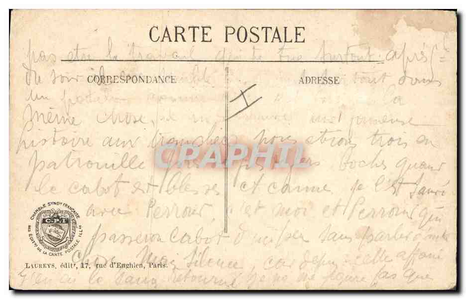 CPA Militaria Chasseurs Alpins Le 65 de montagne en action dans les Vosges  — Rückseite