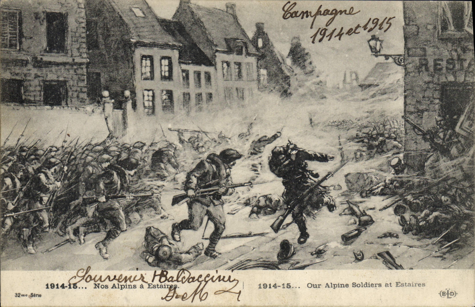 CPA Militaria Chasseurs Alpins Nos Alpins a Estaires 