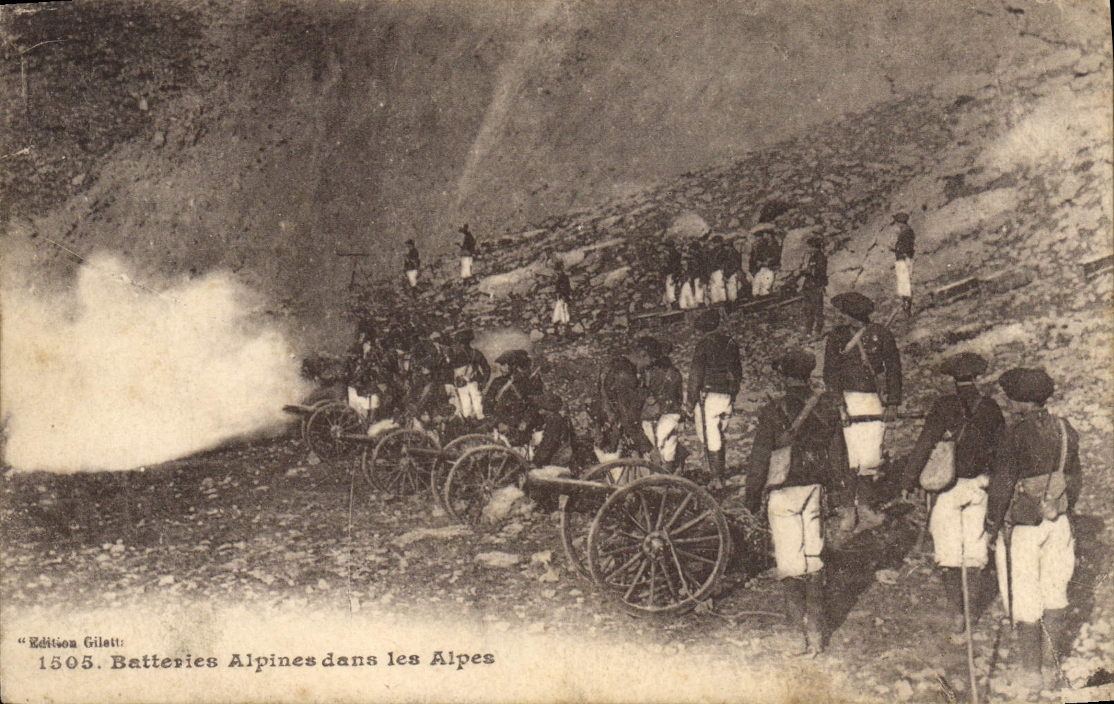 Batteries Alpines dans les Alpes — Édition Gillett, n°1505