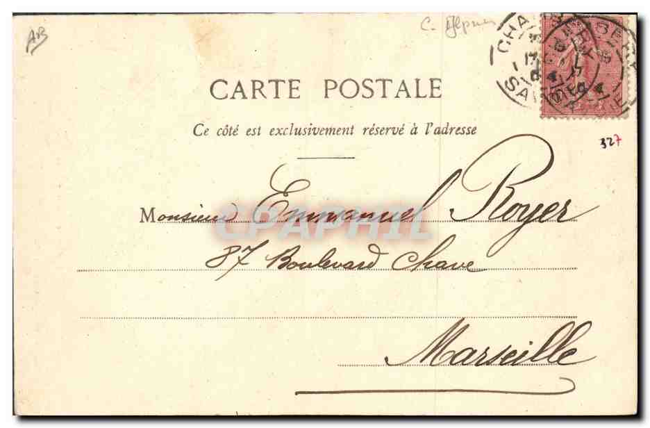 CPA Militaria Chasseurs Alpins Faction  — Rückseite