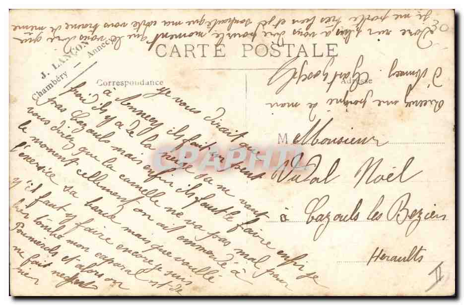Trois soldats — sous les pins — éditeur J. Langon, n° 362 — Rückseite