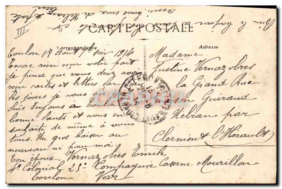 CPA Bateau Mirabeau Dreadnought 1ere escadre — Verso