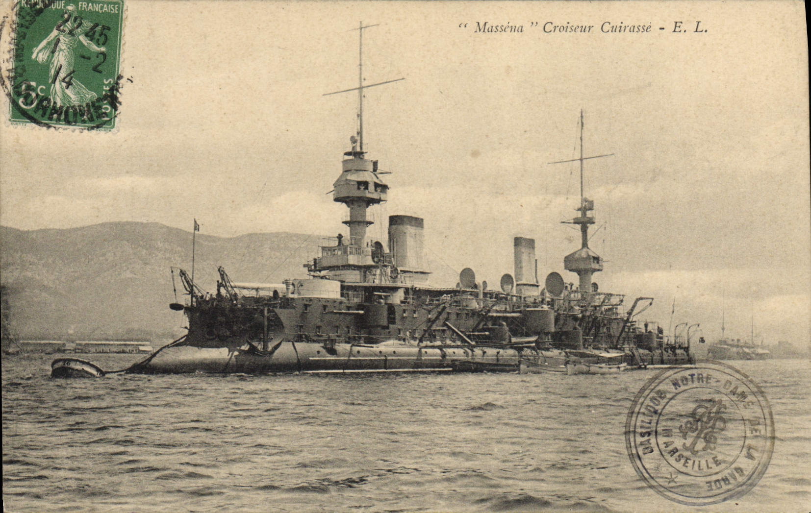 Kreuzer "Masséna" — Marseille — Verleger E. L.