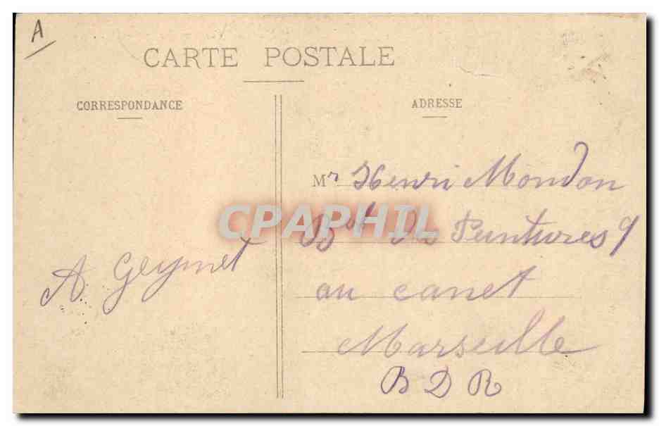 Kreuzer "Masséna" — Marseille — Verleger E. L. — Rückseite