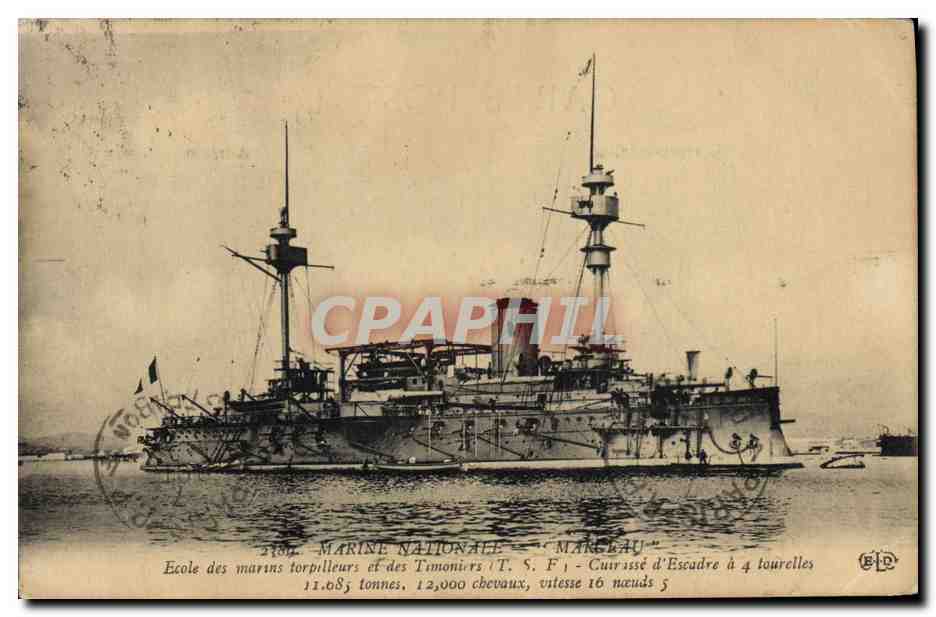 CPA Bateau Marceau Ecole des Marins torpilleurs et des timoniers 
