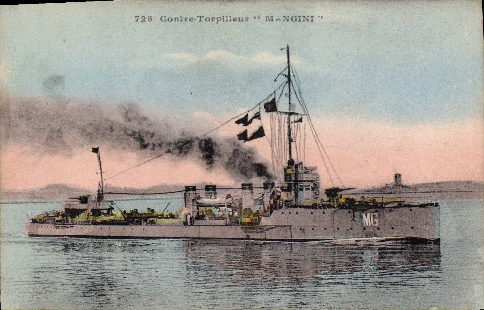 Contre-Torpilleur "MANGINI" — 726 — éditeur non visible