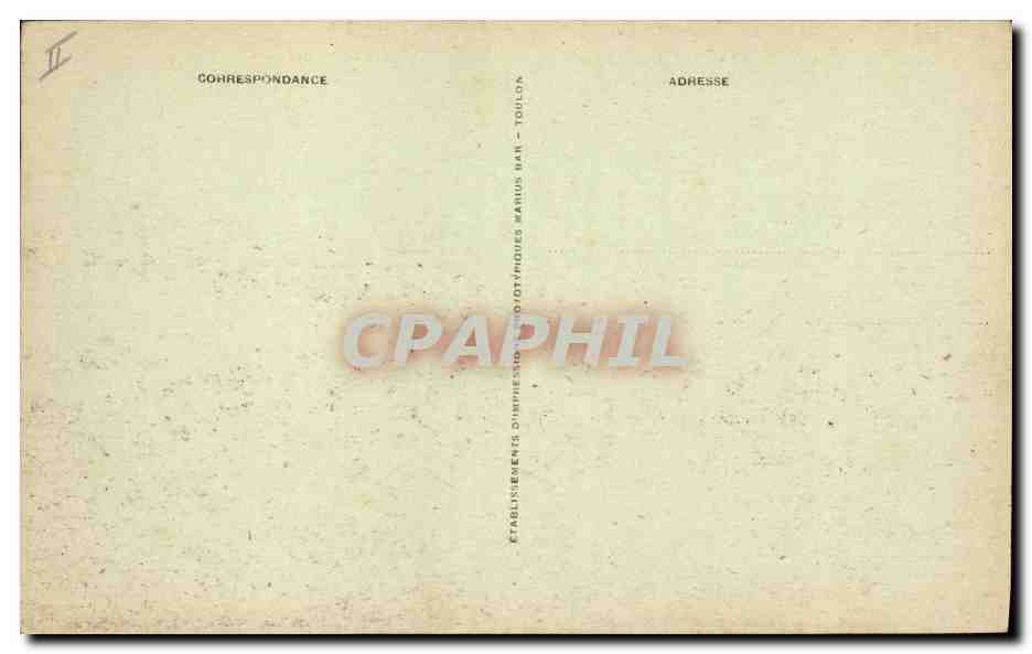 Croiseur léger "Mulhouse" — Marine Militaire Française — Éditeur : Établissements d'Imprimerie et Phototypies Marius Marius — Verso
