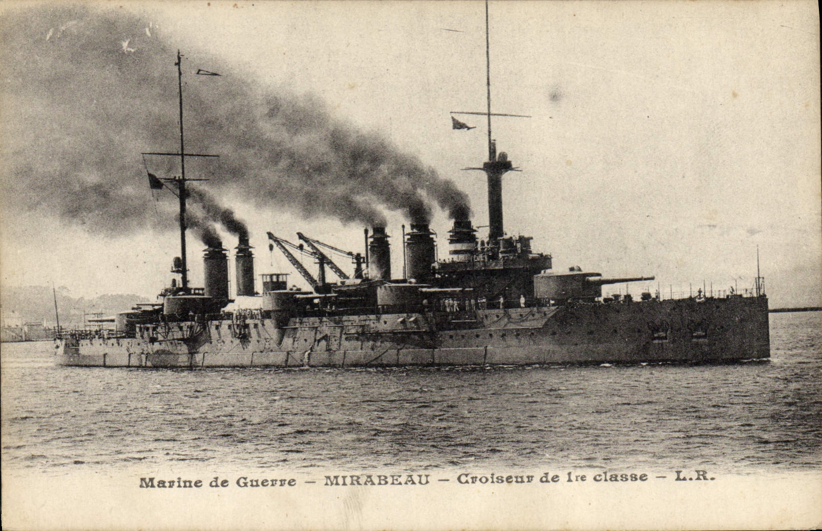 CPA Bateau Mirabeau Croiseur de 1ere classe 