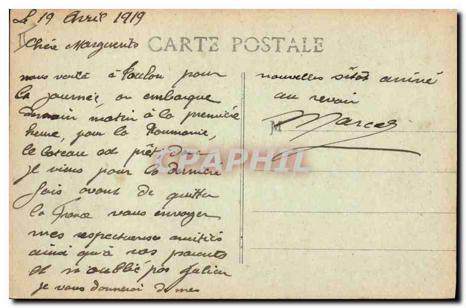 CPA Bateau Mirabeau Croiseur de 1ere classe  — Verso