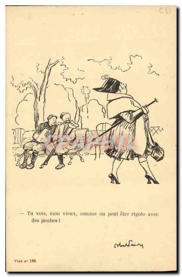 CPA Fantaisie Illustrateur Tu vois mon vieux 