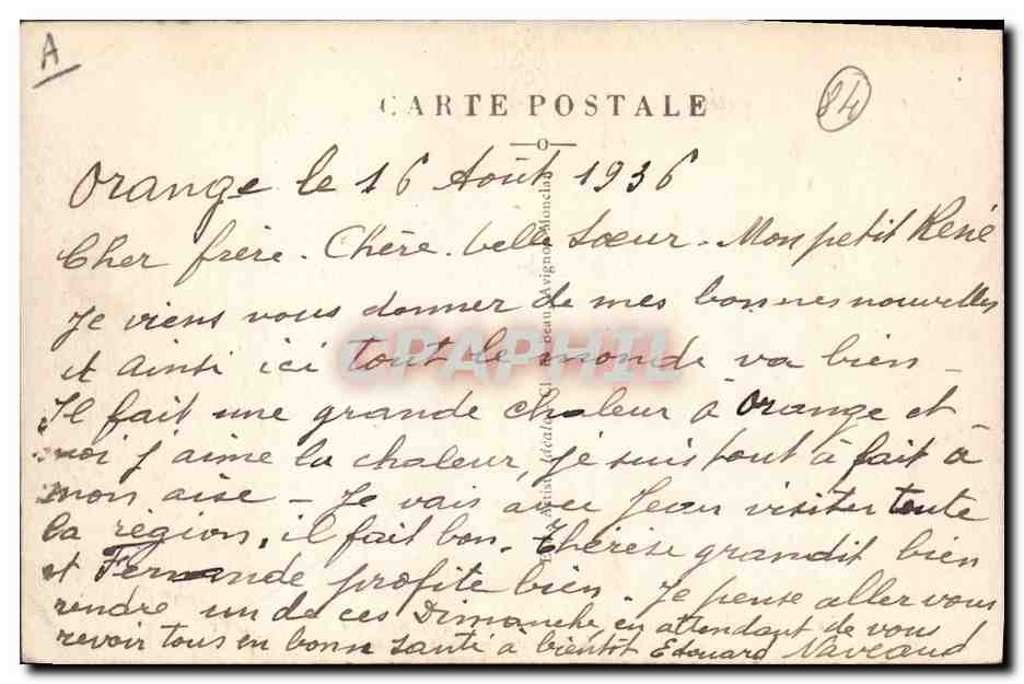 CPA Theatre Orange Theatre romain Une repetition generale — Verso