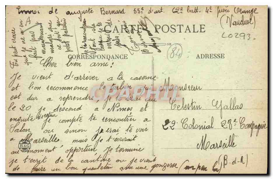 CPA Theatre Orange Theatre antique Une fete au profit des blesses de la guerre  — Verso