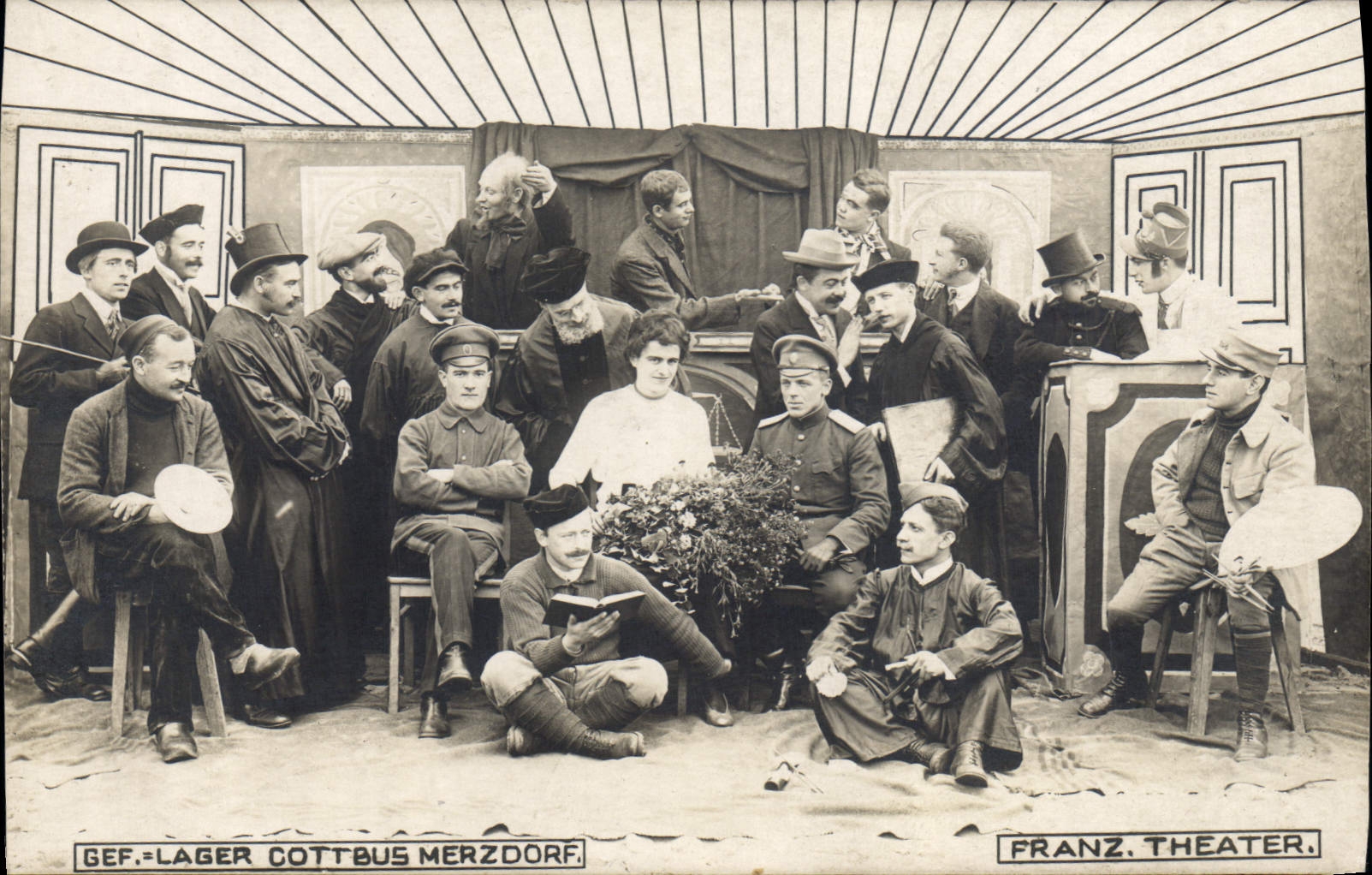 CPA Theatre Franz Theater Gef lager Cottbus Merzdorf 