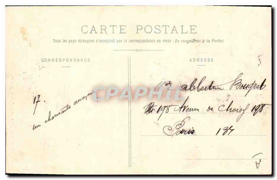 CPA Folklore La culbute Ane Mule  — Verso