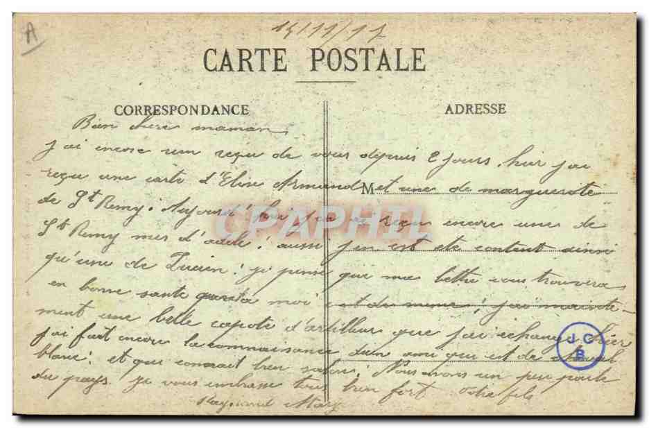 CPA Folklore Les adieux de la Sablaise  — Verso