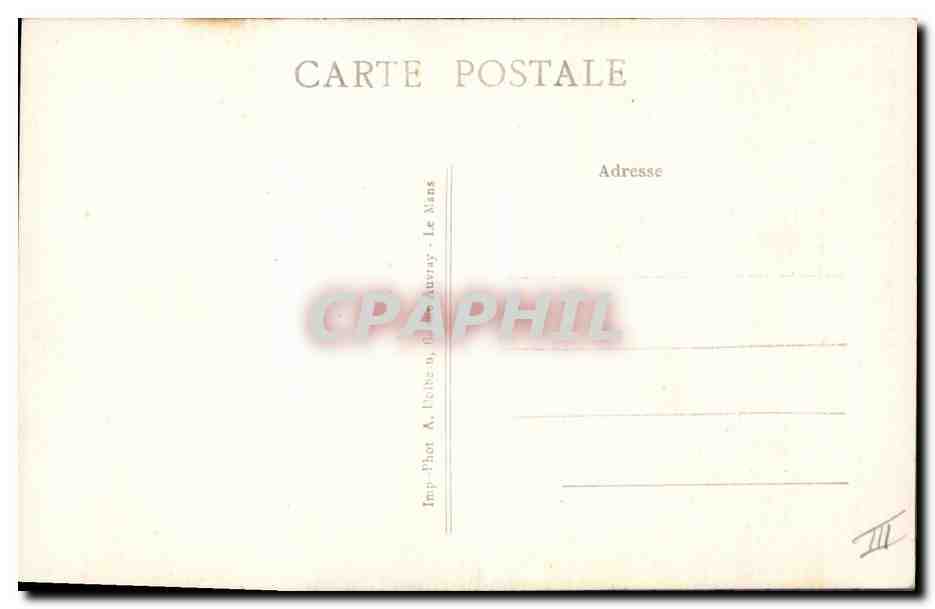 CPA Folklore Costumes Sarthois Pere Queru et Maitresse Chantepie  — Verso