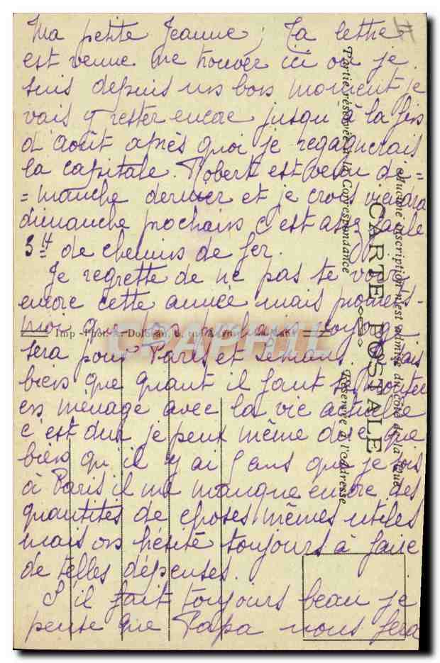 CPA Folklore Costumes Sarthois Le Pere Queru et Maitresse Chantepie  — Verso