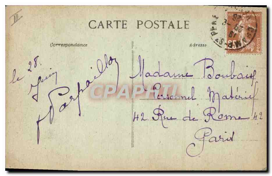 CPA Folklore Les Sables d'Olonne Mon regard vers l'absent  — Verso